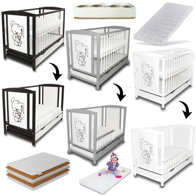 Love For Sleep SUMMER Wooden Baby Cot Bed 120x60cm FREE Deluxe Aloe Vera  Mattress, Safety Wooden Barrier & Teething Rails : : Baby  Products