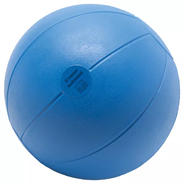 TOGU Medizinball Fitnessball Gewichtsball Rehaball aus Ruton 21 cm, 0,8 kg, BLAU