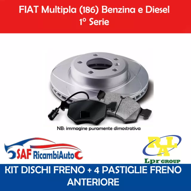 Kit Dischi Freno + Pastiglie Anteriori Lpr Fiat Multipla (186) 1° Serie