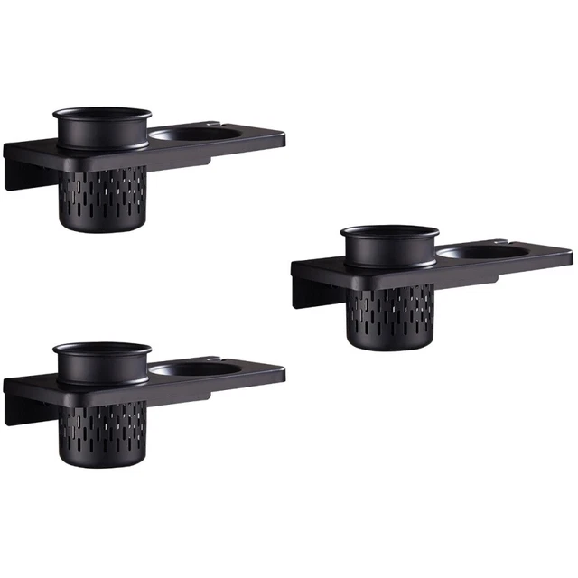 3 piezas Secador de pelo de baño Soporte Secador montado en pared Peine