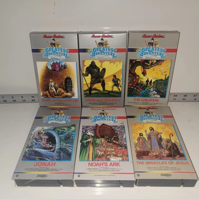 VHS HANNA BARBERA The Greatest Adventure Bible Story Lot Jesus Jonah