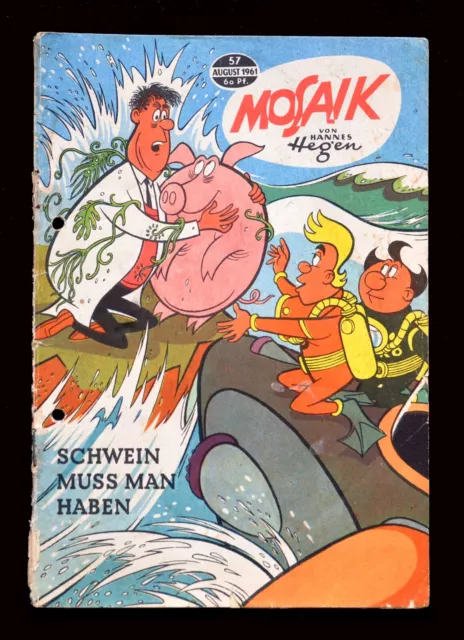 Original Mosaik Hannes Hegen HH Digedags Nummer Nr. 57 von August 1961