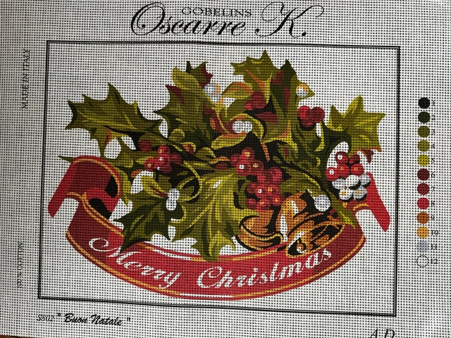 Tapiz de aguja duende 30x40 cm lona solo feliz navidad