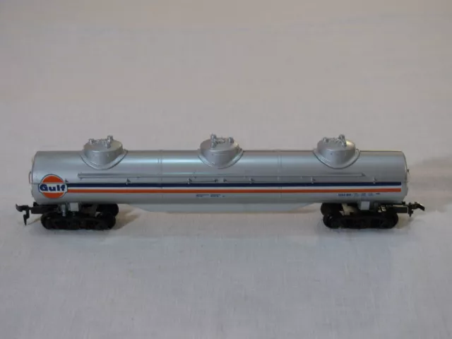 Vtg Tyco HO Scale Three Dome Tank Car, Gulf Oil OSKX #829