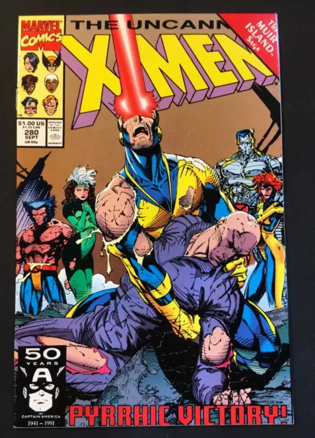 Uncanny X Men 280 Jim Lee Cover Vol 1 Pyslocke Wolverine Gambit Storm Rogue