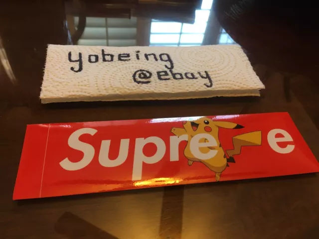 Supreme pikachu sticker hotsell