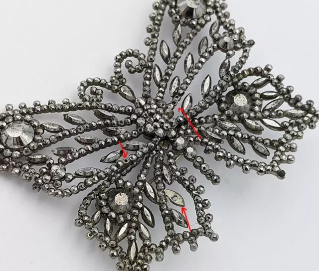 Antique Marcasite Butterfly Brooch Early 20Th Century 3