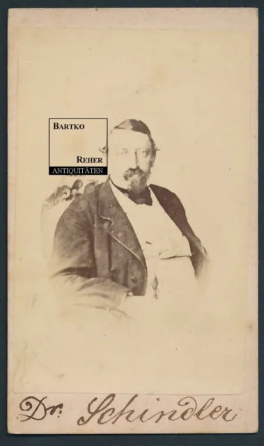 PHOTO CIRCA 1870 portrait of Dr. Schindler politician? Statesman ...