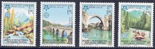 BOSNIA SERBA 2005 Cinquantenario francobolli Europa 4v MNH**