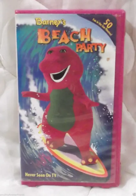 BARNEY'S BEACH PARTY VHS Video Tape Movie Dino Purple Dinosaur Kids ...