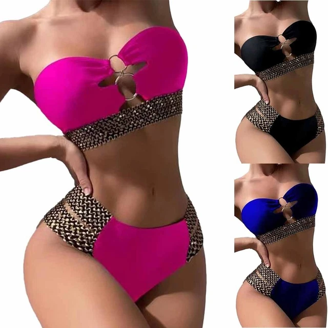 Costume da bagno donna bikini donna costume da bagno senza spalline 2 pezzi cost