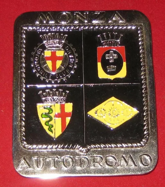 Automobile Club Monza Voiture Grill Badge Emblème Logos Métal Email