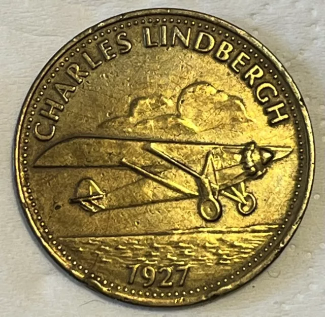 Shell Aviation Commemorative Token Charles Lindbergh 1927