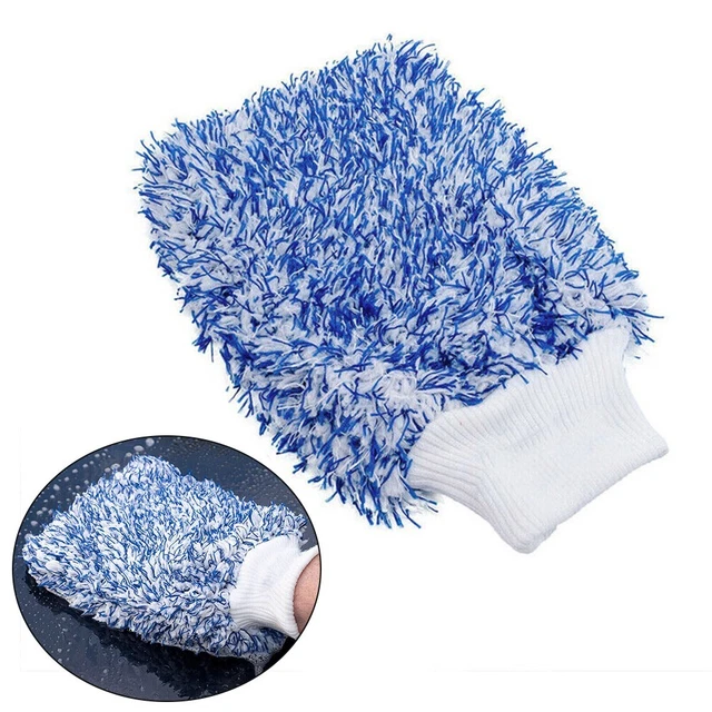Mitt de lavage de voiture pour nettoyage sans rayures 2 pièces gant éponge en