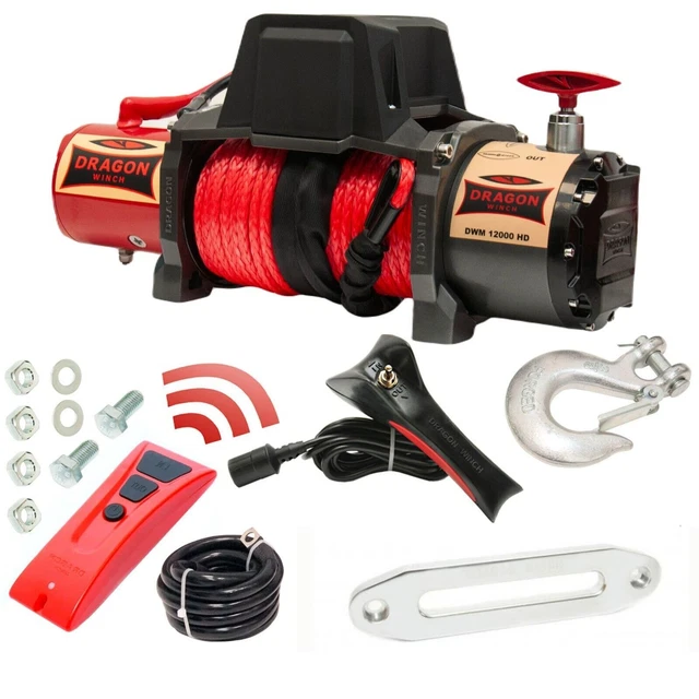 Treuil électrique 12V 3000 Lbs – Dragon Winch Maverick Avec Câble Synthétique 10m, Télécommande Sans Fil - 6
