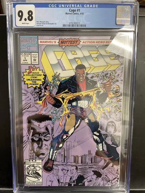 Cage #1 (1992) CGC 9.8 NM/M White Pages Luke Cage Power Man Defenders Netflix