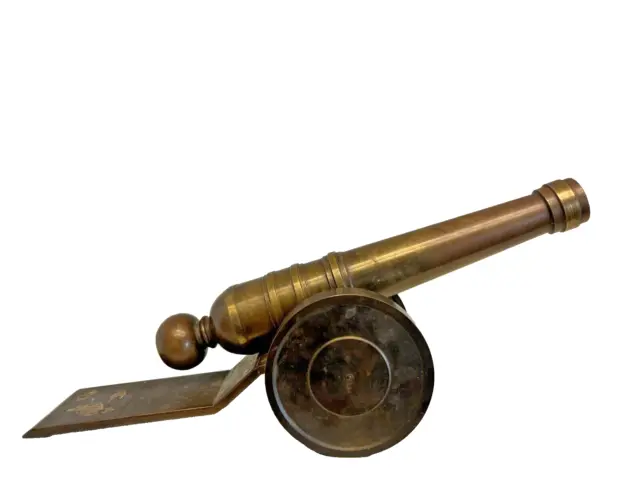 Vintage 12" Brass Barrel Signal Cannon 13lbs