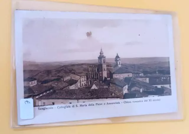 Cartolina Antica Sanginesio Collegiata S. Maria Piave Chiesa Romani  Viagg Franc