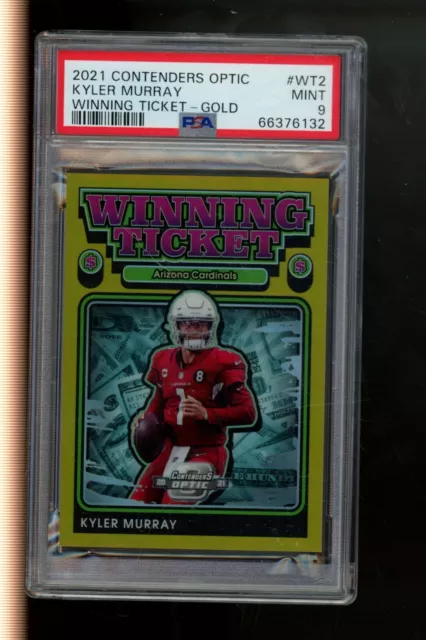 2021 Panini Contenders Optic Winning Ticket Gold Kyler Murray #d 4/10 PSA 9 Mint