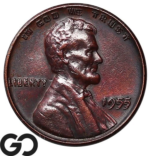1955/55 DDO Lincoln Cent Wheat Penny, Highly Coveted Choice AU Key Date ERROR!