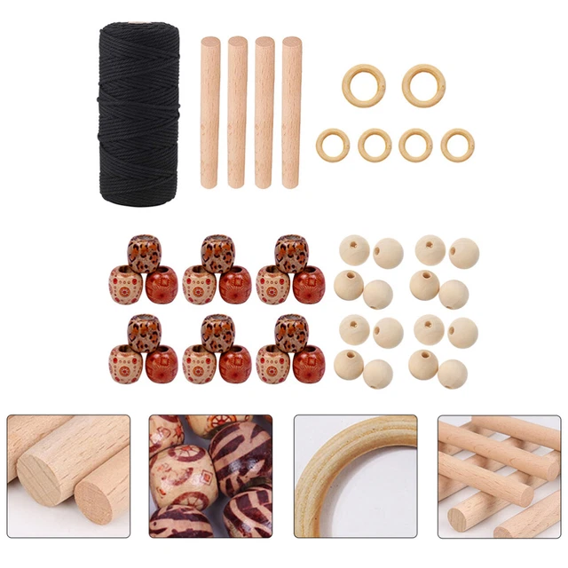 133 PIEZAS Tapices de madera aros florales kits de punto anillo juegos de cuerdas de punto