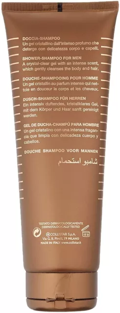 Collistar Uomo Acqua Wood Doccia Shampoo Herren Duschgel Shower250ml Körper Haar 2