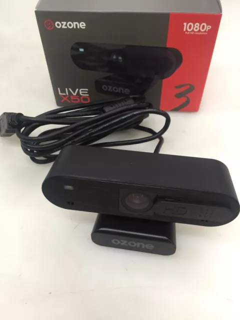 OZONE Webcam Livex50 -OZLIVEX50 - Cámara web diseñada para juegos, 1080p, 30fps