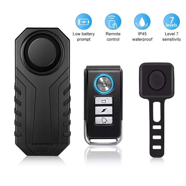 Waterproof Bike Motorcycle Security Alarm Anti Theft Wireless Remote Control New