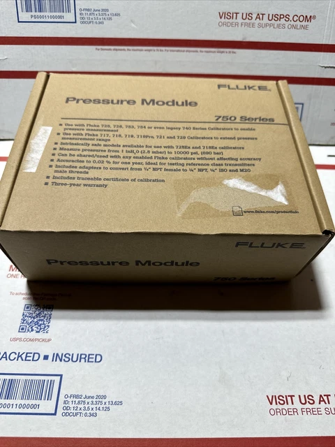 New In The Box Fluke 750P06 Pressure Module, Gage, 0 To 100 Psi (0 To 700 Kpa)