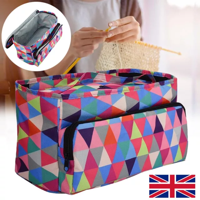 Portable Knitting Tote Bag Wool Crochet Storage Bags Sewing Needles Organizer S