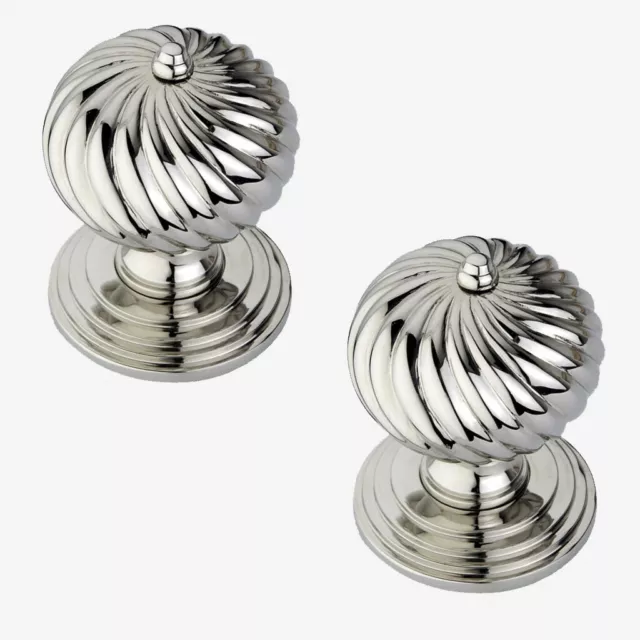 Polished Nickel Burcot Mortice Door Knob Set (Pair)