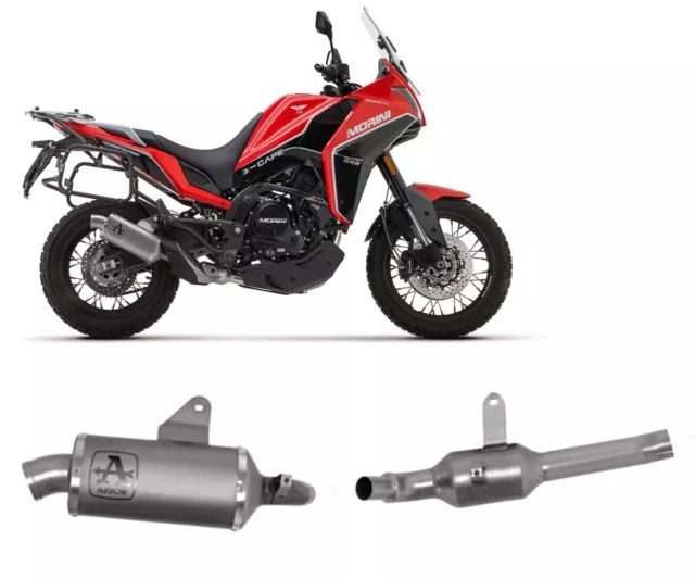 Exhaust Indy+Link Pipe Arrow Alum Moto Morini X Cape 650 2022 > 2023
