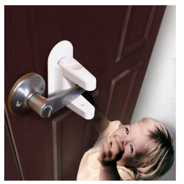 1PC New Child Adhesive Door Lever Lock Baby Safety Lock Handles Proof Doors