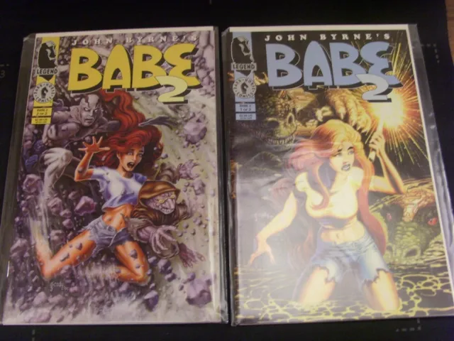 Babe 2 1-2 Dark Horse Comic Set Complete John Byrne Danger Unlimited 1994 Vf/Nm