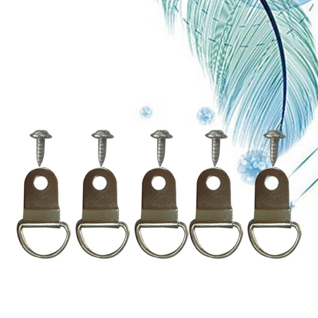 80Pcs D-ring Shape Single Hole Hangers Cross Stitch Hanger Hook for Home
