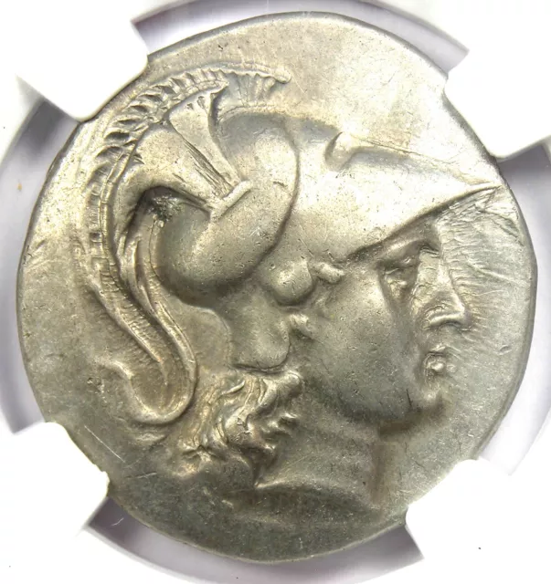 Pamphylia Side AR Tetradrachm Silver Greek Coin 100 BC - Certified NGC XF (EF)