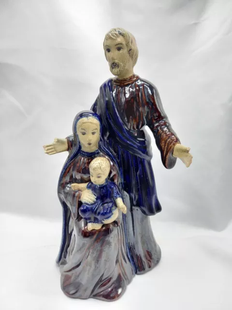 Alte Keramikfigur - Heilige Familie - Echt Salzlasur signiert PW 22cm Hoch 2