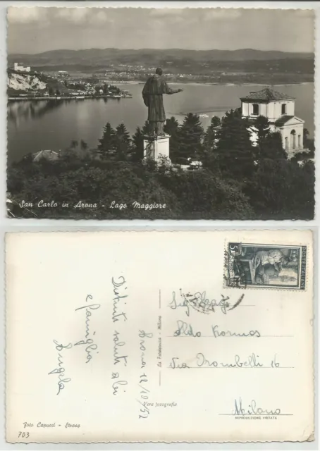 NOVARA (005) - San Carlo in ARONA - Lago Maggiore - FG/Vg 1952