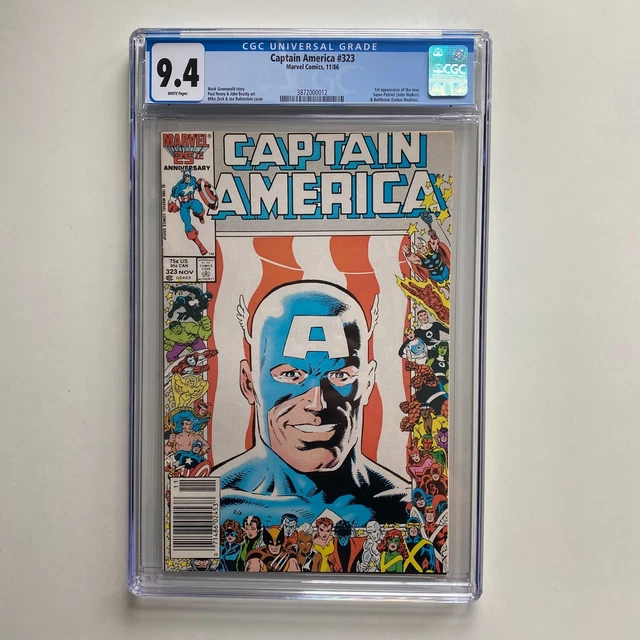 Marvel Captain America #323 Newsstand CGC 9.4 NM 1st John Walker Super Patriot