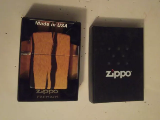 Zippo Tiger Skin Windproof Lighter, Wrap Around Process, 48217, New In Box