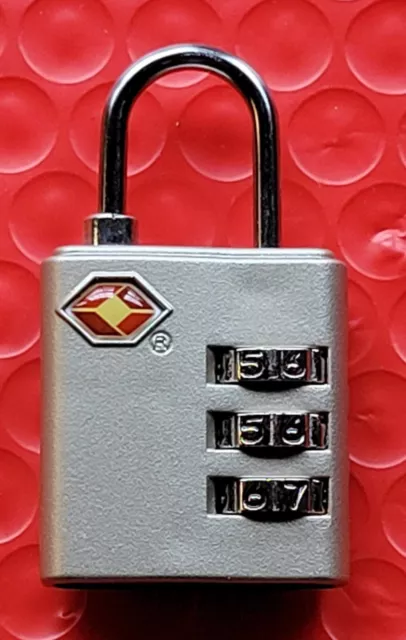 New BRICS Matte Silver TSA 002 Secure Luggage Combination Lock Never Used
