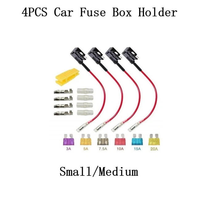 Lot de 4 paquets/ensemble ensemble de fusibles support de fusible boîte à fusi