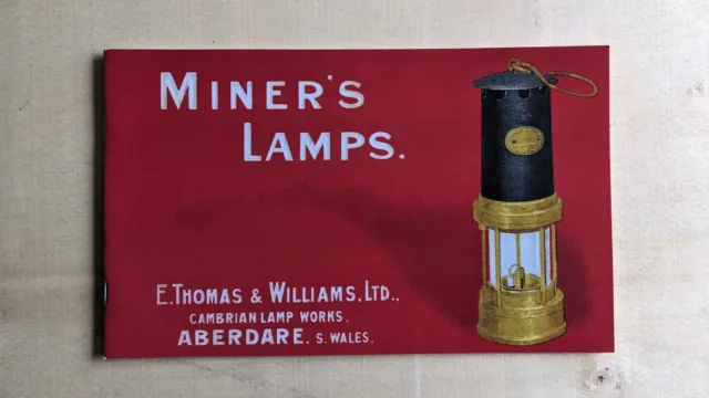 E Thomas & Williams Katalog der Bergleute Lampe professioneller Nachdruck - 30 Seiten