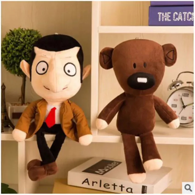 1/2PCS Kids Mr Bean+Teddy Bear Gift Bear Movie Soft Doll Stuffed Plush Toy 2