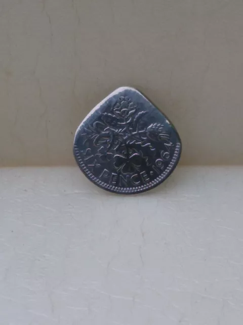 Genuine 1964 UK  Sixpence Coin Pick Electric Acoustic Guitar.*BRIAN MAY.*QUEEN*