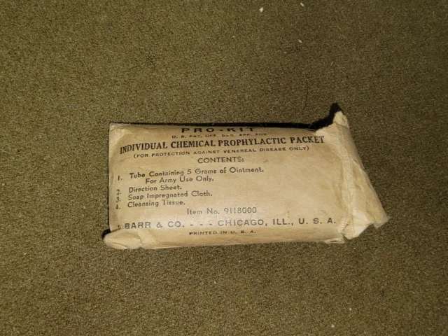 WWII US Army Pro Kit MISSING CONDOM