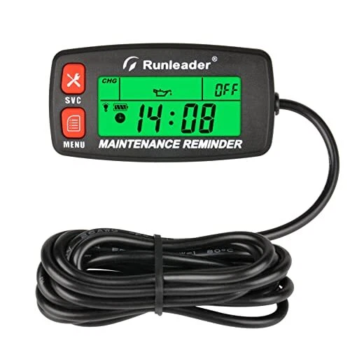Tachymètre de compteur horaire auto-alimenté numérique Runleader alerte de ré...