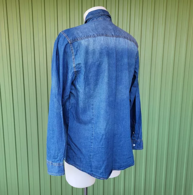 Camicia EL CHARRO Jeans cotone Blue 100% (Size XL) Vintage Anni 90 (PANINARO) 3