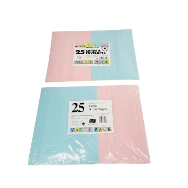 Kit de fabricación de tarjetas imprimibles colores pastel 50 sobres totales fiesta gracias