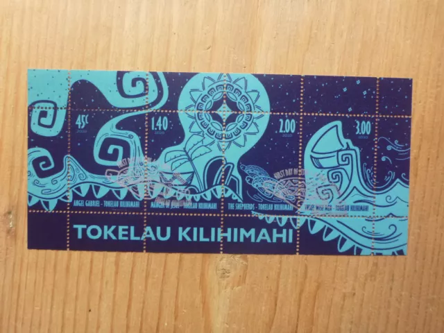 2020 Tokelau Islands Christmas 4 Stamp Mini Sheet Fdi Cto Stamps